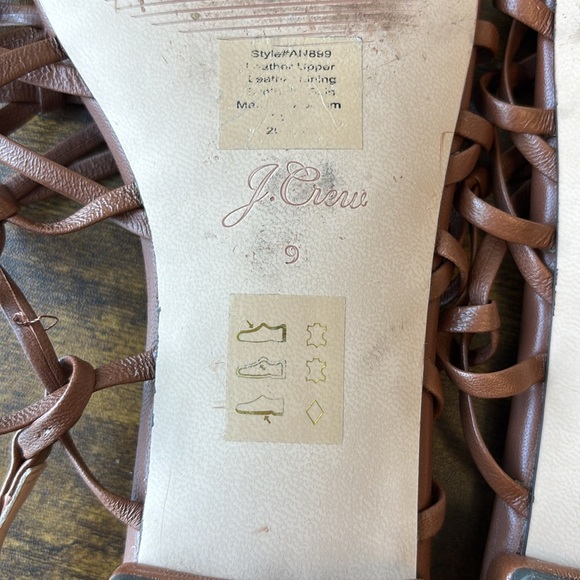 J. Crew Tan Strappy Sandals 9 - Picture 5 of 8